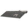 Tastatur A4 Tech KV-300H QWERTY Schwarz Grau Schwarzweiß Schwarz/Grau