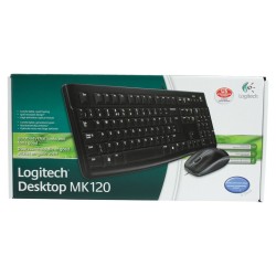 Tastatur Logitech LGT-MK120-US Schwarz Holländisch QWERTY