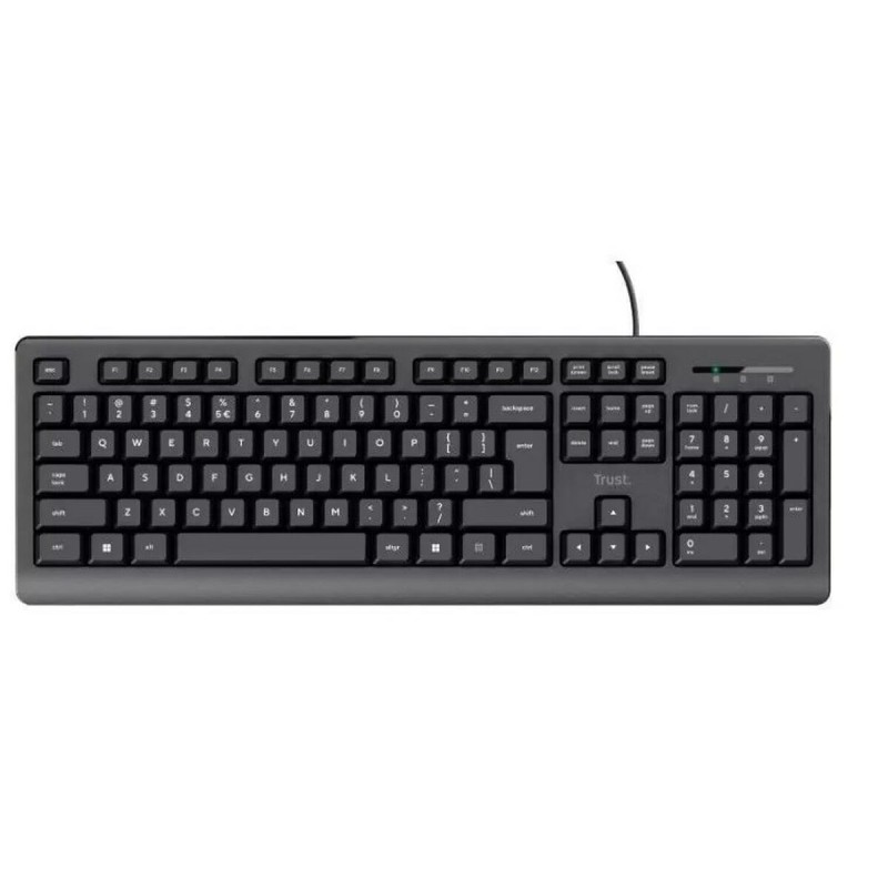 Tastatur Trust 24639 Schwarz Englisch EEUU QWERTY