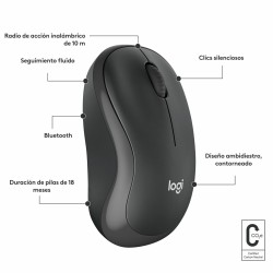 Drahtlose Bluetooth Maus Logitech M240 Graphit Schwarzweiß