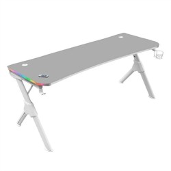 Schreibtisch Mars Gaming MGDXLRGBW LED RGB Weiß Stahl 160 x 60 cm