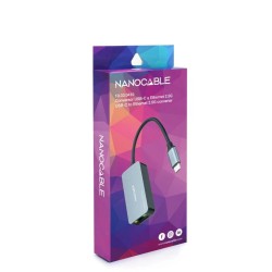 USB C -zu-Red RJ45-Adapter NANOCABLE 10.03.0410 Grau