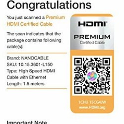 HDMI Kabel NANOCABLE HDMI V2.0, 1.5m 10.15.3601-L150 V2.0 4K 1,5 m