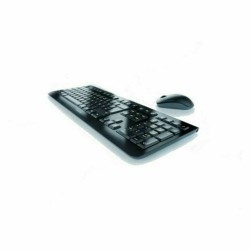 Tastatur mit Drahtloser Maus Cherry JD-0710ES-2 Schwarz Qwerty Spanisch QWERTY