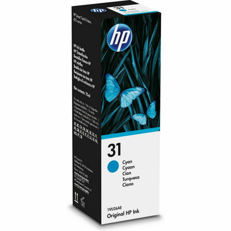 Nachfülltinte für Kartuschen HP 1VU26AE 70 ml Türkis