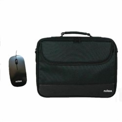 Tasche für Laptop und Maus Nilox NXMOS5156BK 15,6" Schwarz 16"