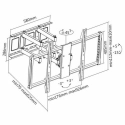 TV Halterung TooQ LP75100TN-B 60"-100" 60" 80 kg