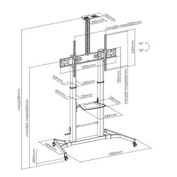 TV Halterung Aisens FT100TE-171 60" 100" 100 kg