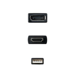 DisplayPort-Kabel zu HDMI NANOCABLE 10.16.0205 20 cm Schwarz 4K Ultra HD