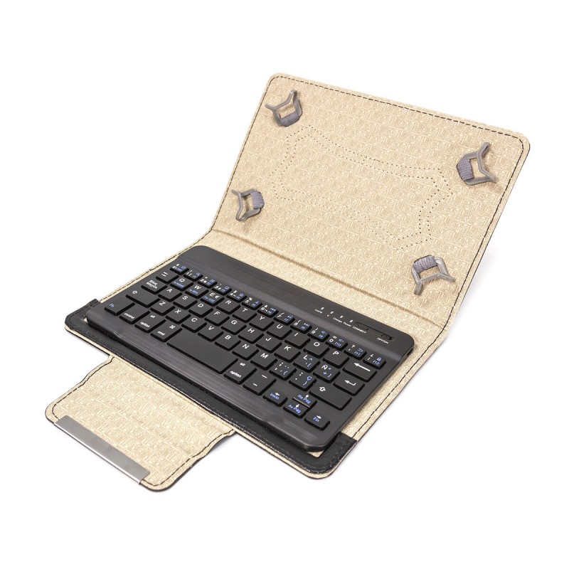 Tablet Tasche Talius CV-3008 Schwarz Qwerty Spanisch