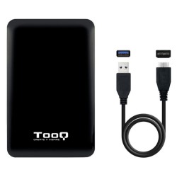 Gehäuse für die Festplatte TooQ TQE-2538B 2,5" USB 3.0 Schwarz Schwarz/Grau USB USB 3.0 USB 3.1 SATA Micro USB B USB 3.2 USB x 1