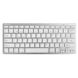 Tastatur Silver HT Teclado Inalámbrico Colors Edition - Blanco Qwerty Spanisch Silberfarben
