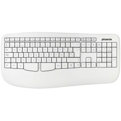 Drahtlose Tastatur Phoenix K201 Weiß Qwerty Spanisch