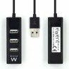 Hub USB Ewent EW1123 Schwarz