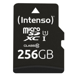 Mikro SD Speicherkarte mit Adapter INTENSO 256 GB