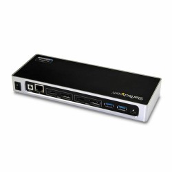 Hub USB Startech DK30A2DH Schwarz/Silberfarben Silberfarben 40 W