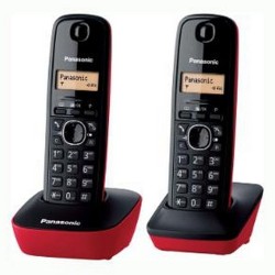 Kabelloses Telefon Panasonic KXTG1612SPR DECT Rot Bernstein Schwarz/Rot Rot/Schwarz Negro