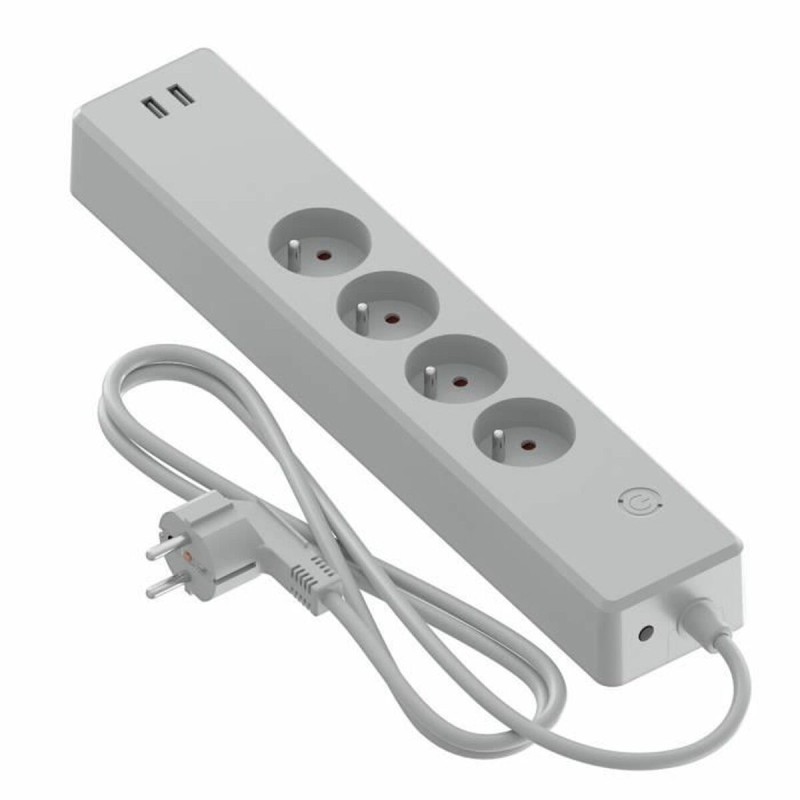Steckdosenleiste mit 4 Steckdosen ohne Schalter Calex USB x 2