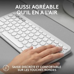 Bluetooth-Tastatur für Tablet Logitech K380 Französisch Weiß AZERTY