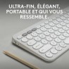 Bluetooth-Tastatur für Tablet Logitech K380 Französisch Weiß AZERTY