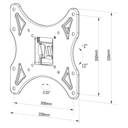 TV Halterung TM Electron 26"-40" 25 kg