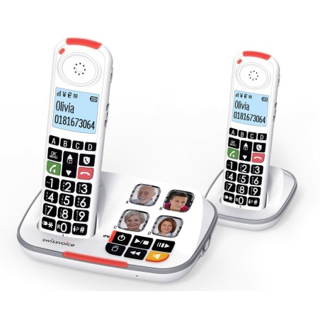 Kabelloses Telefon Swiss Voice XTRA 2355 DUO Weiß