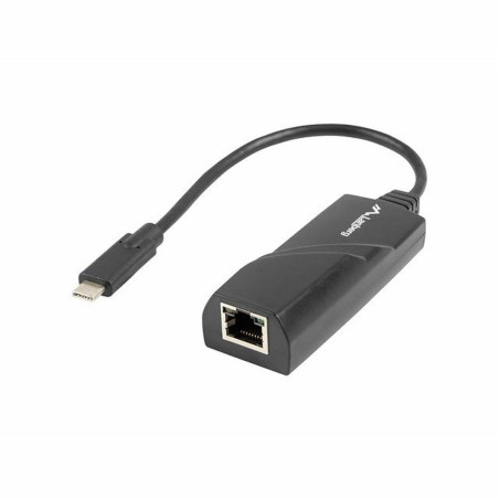 USB C -zu-Red RJ45-Adapter Lanberg NC-1000-02 Schwarz 0,15 m