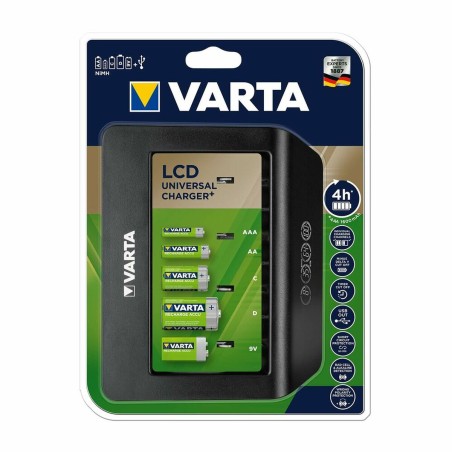 Akku-Ladegerät Varta LCD Universal Charger+ Art C Art D 1600 mAh 100-240 V