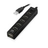 Hub USB Ewent EW1130 Schwarz