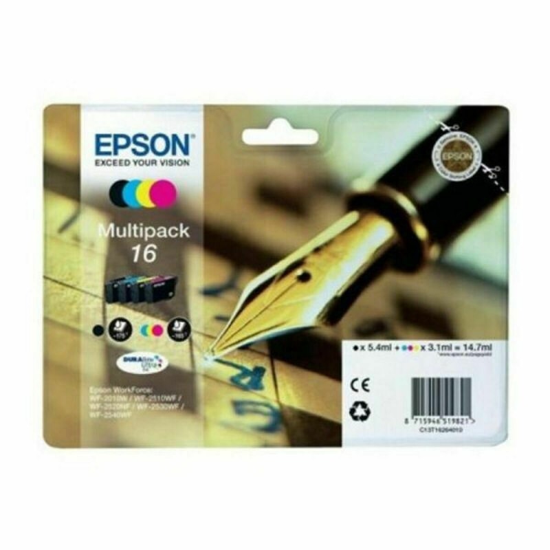 Kompatibel Tintenpatrone Epson C13T16264012 Gelb Schwarz Türkis Magenta