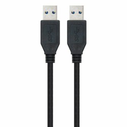 USB 3.0 A zu USB-A-Kabel NANOCABLE 10.01.1002-BK Schwarz 2 m (1 Stück)