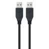 USB 3.0 A zu USB-A-Kabel NANOCABLE 10.01.1002-BK Schwarz 2 m (1 Stück)