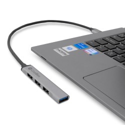 Hub USB CoolBox COO-HUB195 Grau Silberfarben