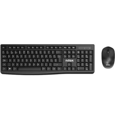 Tastatur mit Drahtloser Maus Nilox NXKMWE012 Qwerty Spanisch