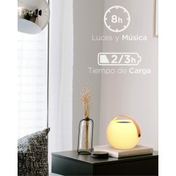 Bluetooth-Lautsprecher mit LED-Lampe KSIX Bubble Weiß 5 W Tragbar