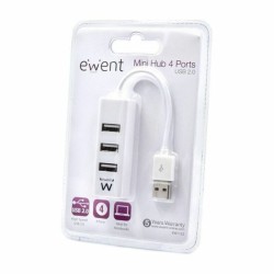 Hub USB Ewent EW1122 Weiß 3600 W