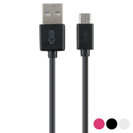 Kabel KSIX BXCUSB01 Micro USB 1 m Schwarz