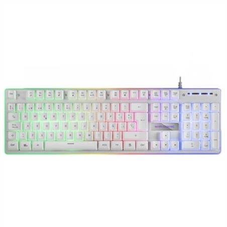 Tastatur Mars Gaming MK220 Qwerty Spanisch RGB Weiß