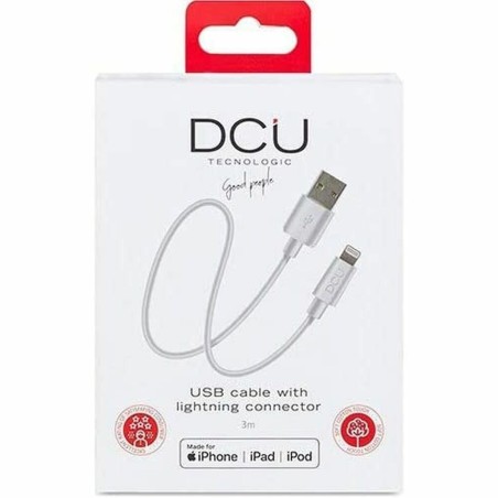 USB-Kabel für das iPad/iPhone DCU 4R60057 Weiß 3 m