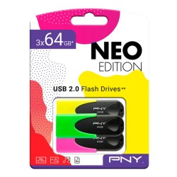 USB Pendrive PNY Schwarz Bunt 64 GB