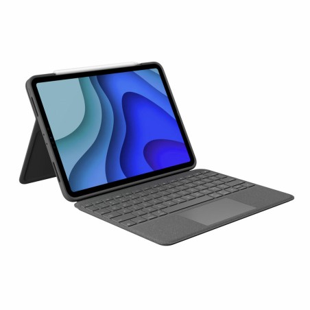 Tastatur Logitech Folio Touch Spanisch Grau Qwerty Spanisch QWERTY