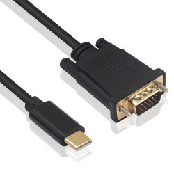 USB-C-zu-VGA-Adapter Ewent EC1052 Schwarz 1,8 m