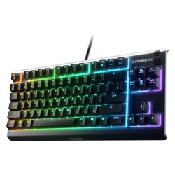 Gaming Tastatur SteelSeries APEX 3 TKL Schwarz Qwerty Spanisch