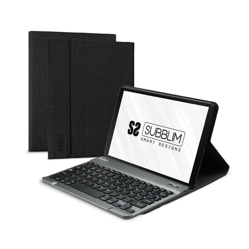 Hülle für Tablet und Tastatur Subblim SUBKT3BTS055 Schwarz Qwerty Spanisch QWERTY