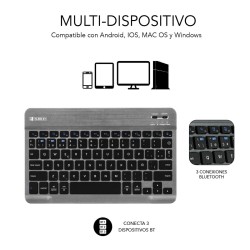 Hülle für Tablet und Tastatur Subblim SUBKT3BTS055 Schwarz Qwerty Spanisch QWERTY