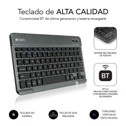 Hülle für Tablet und Tastatur Subblim SUBKT3BTS055 Schwarz Qwerty Spanisch QWERTY