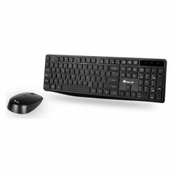 Tastatur mit Drahtloser Maus NGS NGSWIRELESSSETALLUREKIT 1200 dpi 2.4 GHz Schwarz Qwerty Spanisch QWERTY