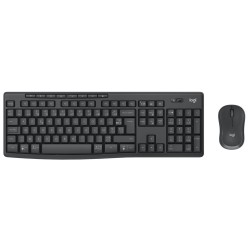 Tastatur mit Drahtloser Maus Logitech MK370 Azerty Französisch Grau Graphit