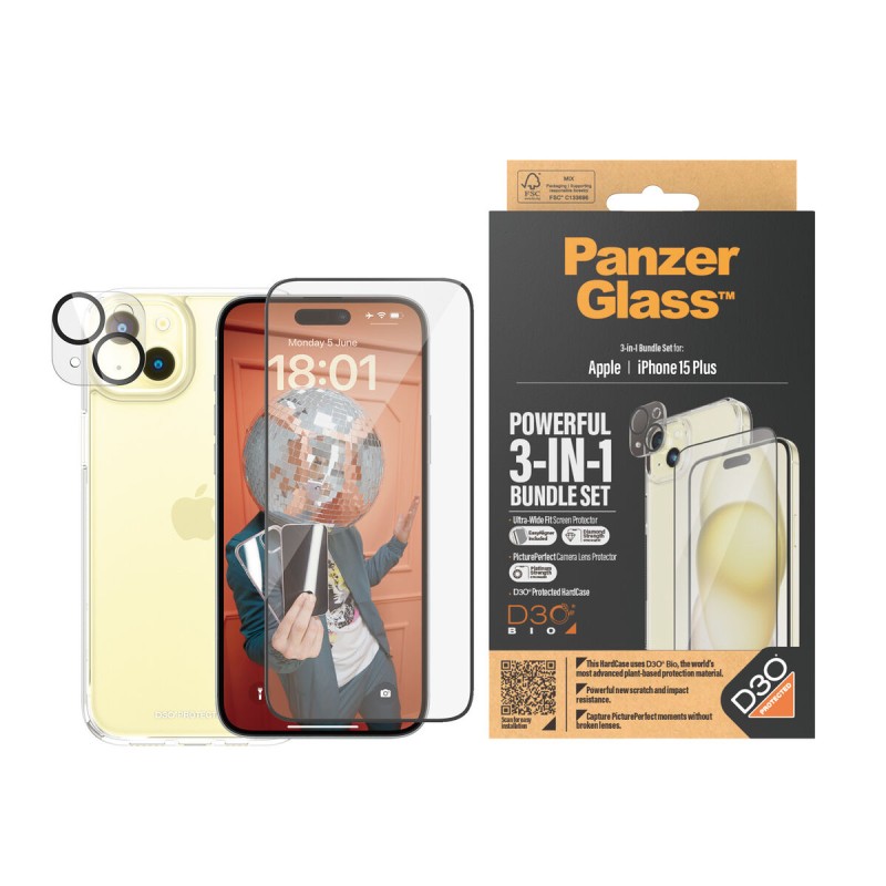 Bildschirmschutz fürs Handy Panzer Glass B1174+2811 Apple iPhone 15 Plus