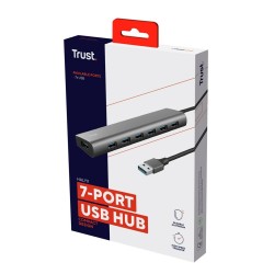 Hub USB Trust 24967 Grau Silberfarben (1 Stück)